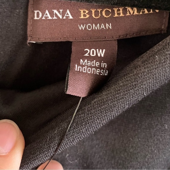 DANA Buchman Woman Black Tie Sleeveless Color Block Dress - Picture 10 of 11